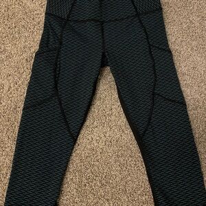Lululemon Black and Teal Leggings